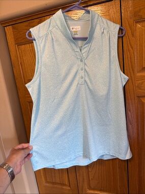 Greg Norman Collection Women’s XL Light Blue Sleeveless Polo Tank